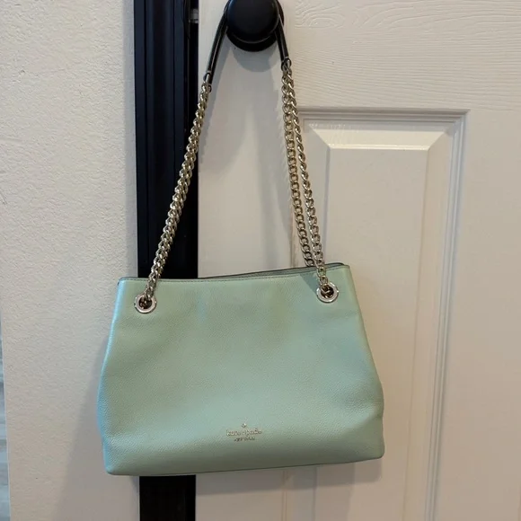 🍀Kate Spade Halle Chain-Handle Shoulder Bag in Seawater AND Matching Wallet!!